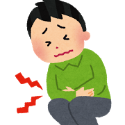 お腹が痛い男性